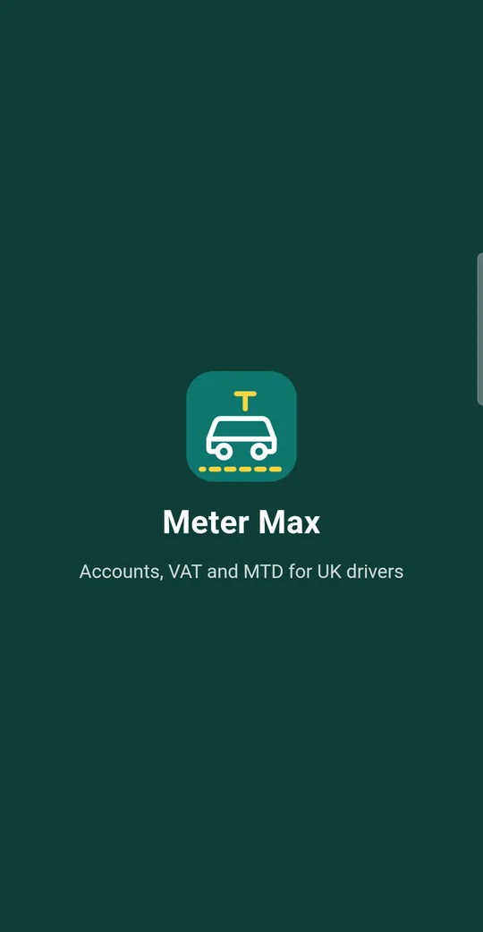 The Meter Max start screen: a green background with the Meter Max logo
